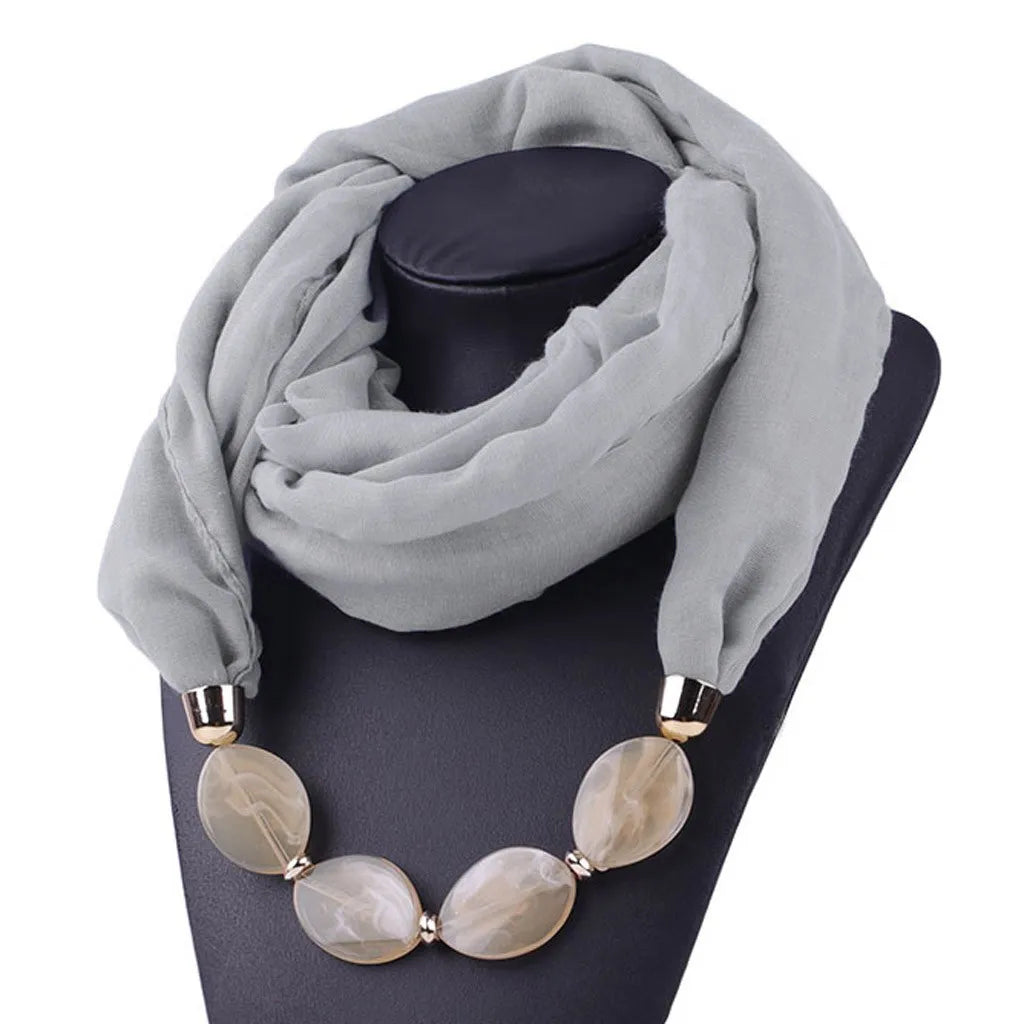 Ethnic Chic Scarf & Pendant Set for Women