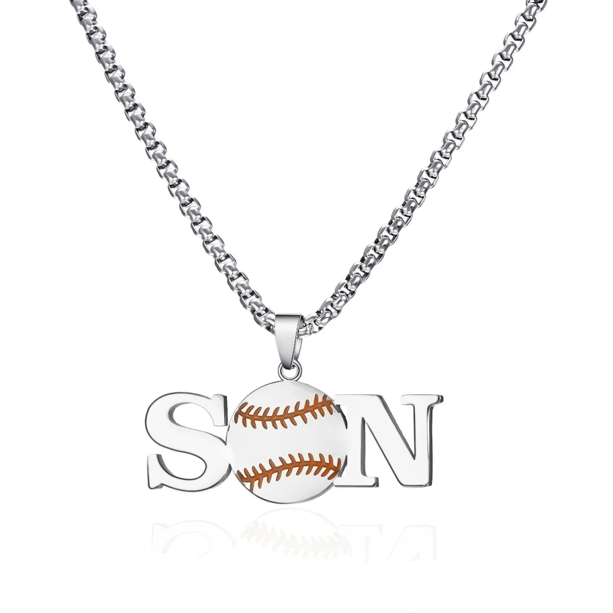 Sporty Charm Necklace: Unisex Steel Ball Jewelry