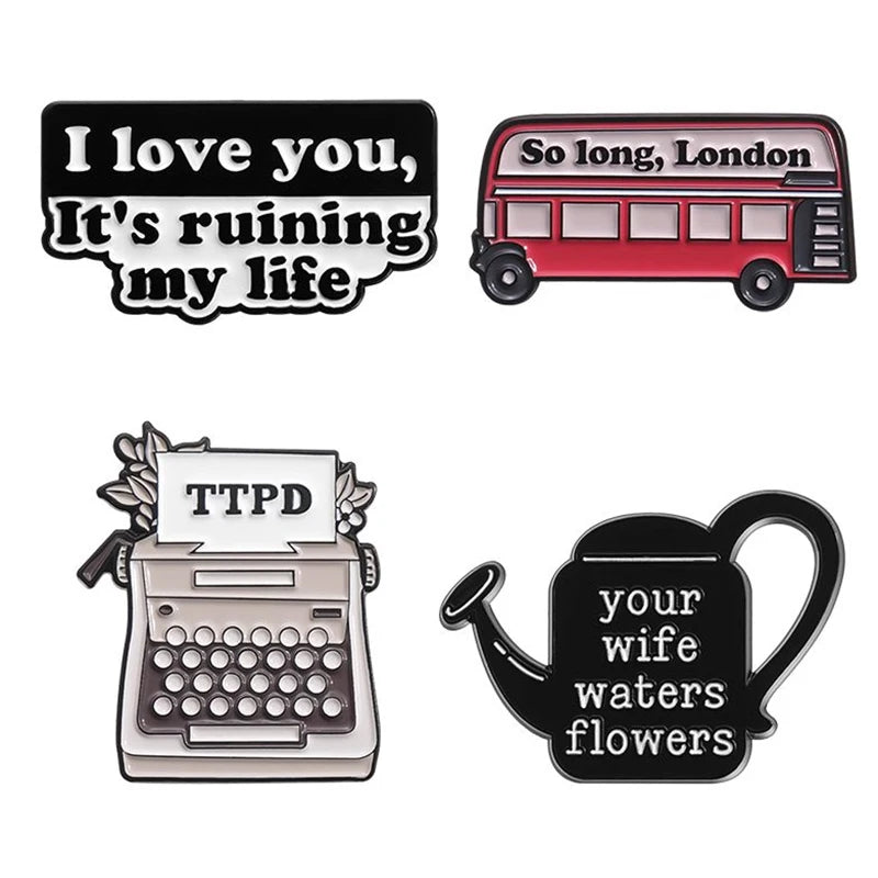 Broche Rock Swift : Bijou Émail Métal pour Fans Passionnés