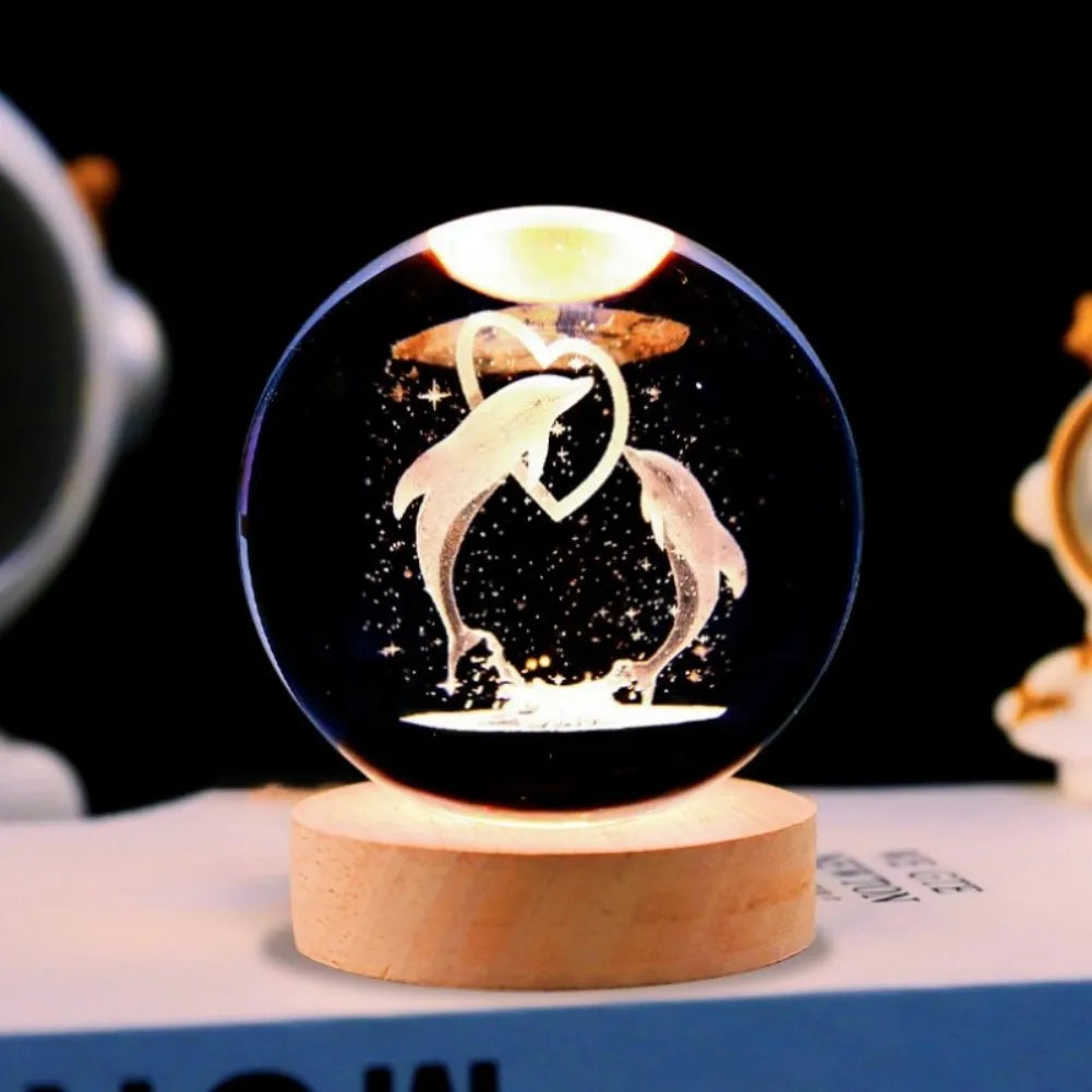 3D Crystal Planet Night Light - Creative Gift