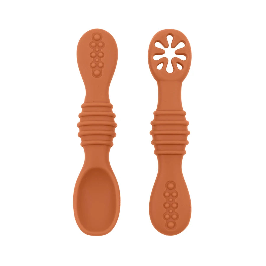 Set Couverts Bébé Silicone Doux 3-6 ans