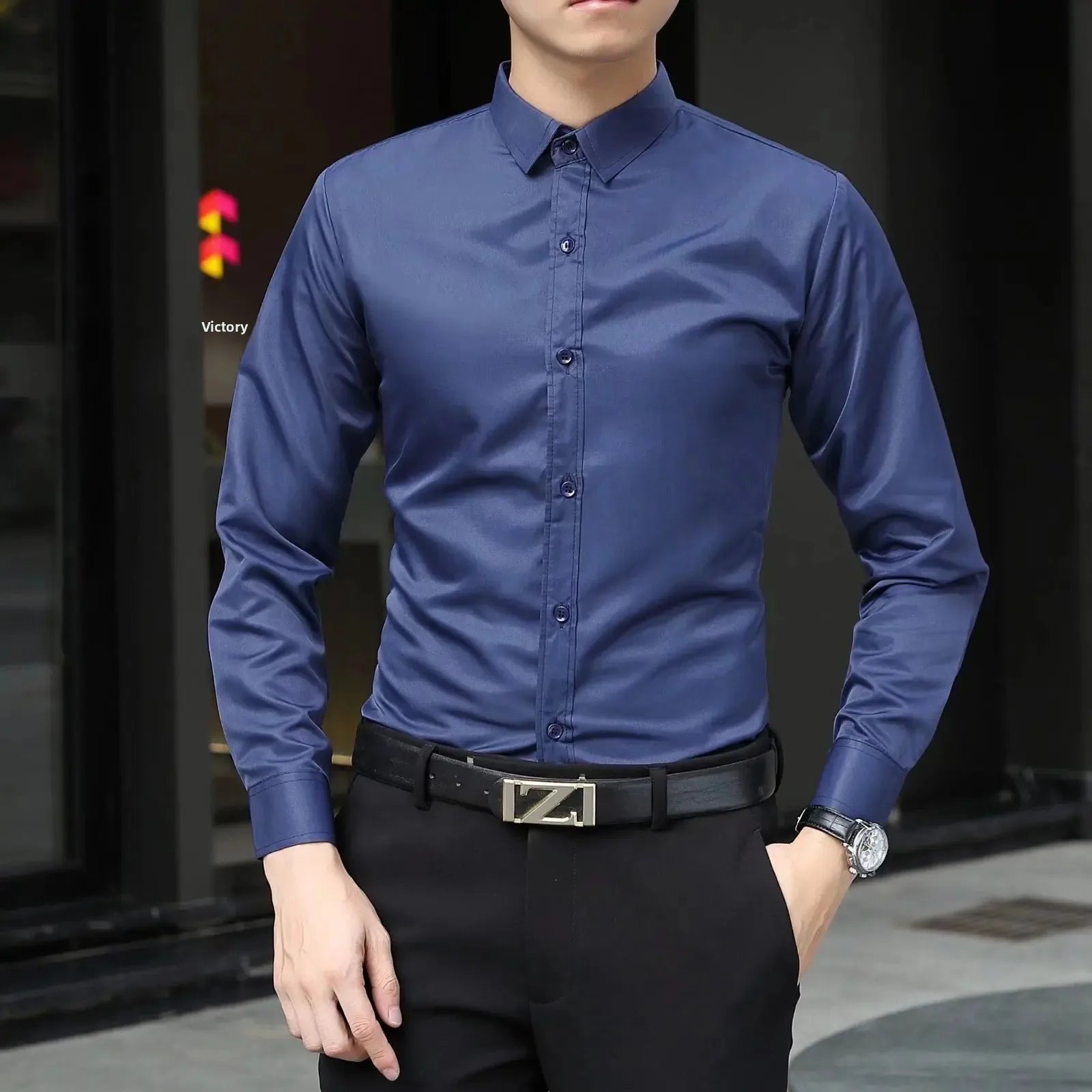 Chemise Cintrée Élégante - Style Décontracté Homme