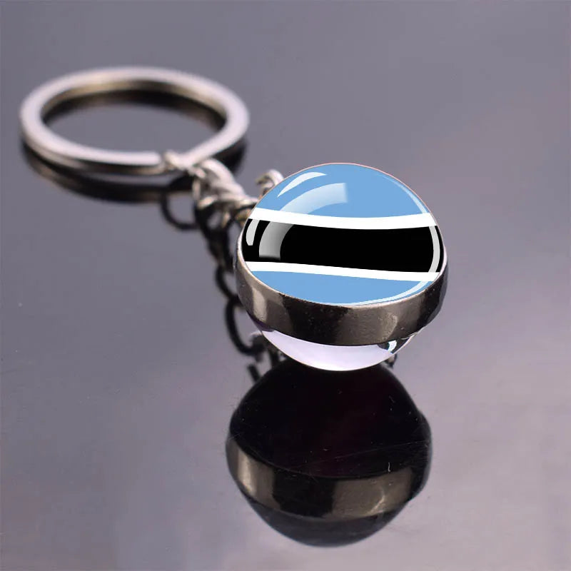 Porte-clés Drapeaux Africains en Verre