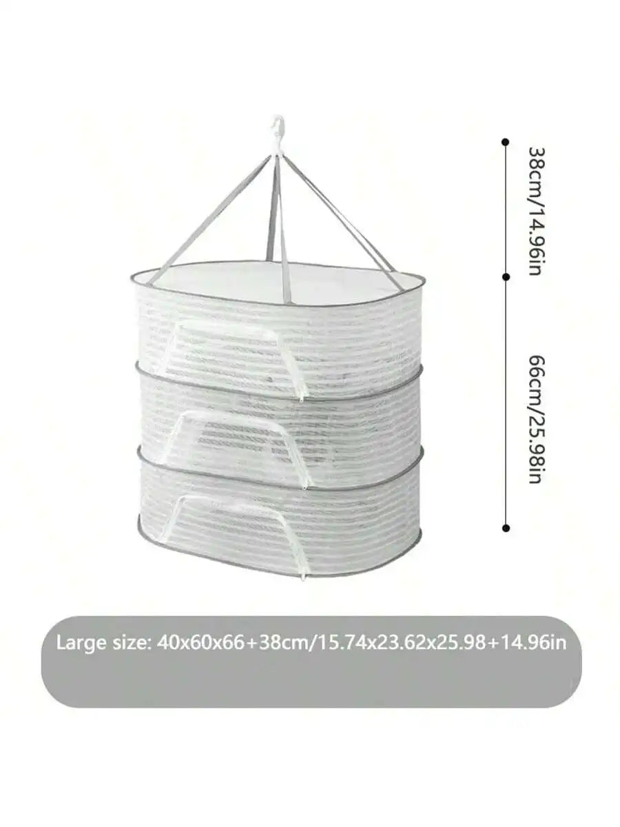 Sèche-linge suspendu en maille pliable et portable