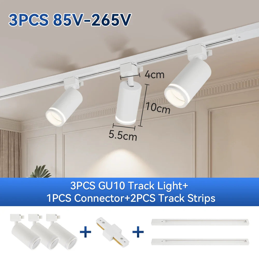 CHENBEN GU10 Flex LED Track Light - Modern & Adjustable