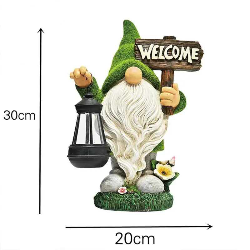 Gnome Lumineux de Jardin en Résine
