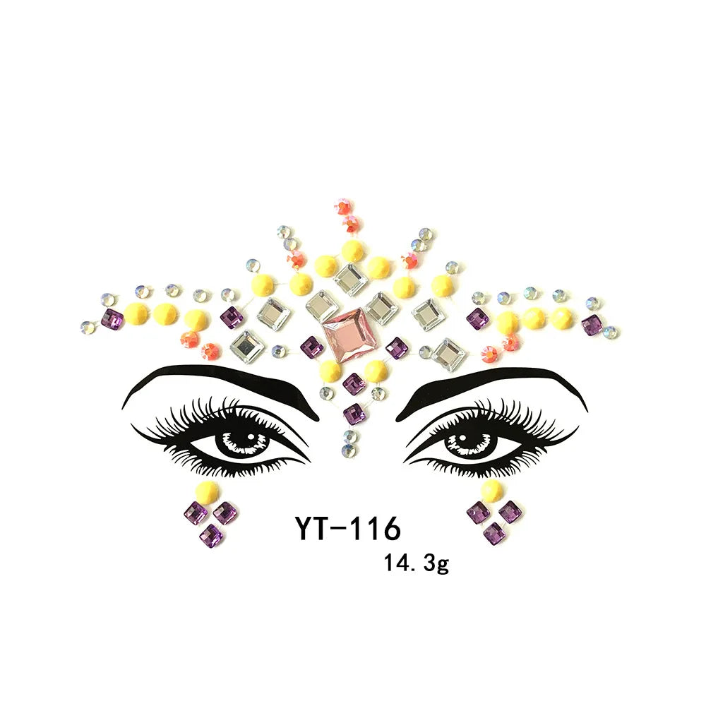 Tatouages 3D Glamour pour Visage - DJBS