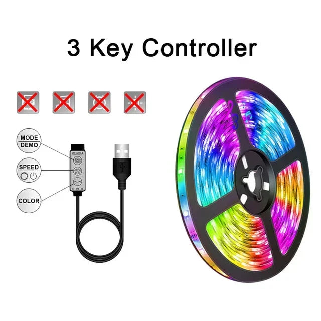 Lumière LED Flexible RGB USB Décorative
