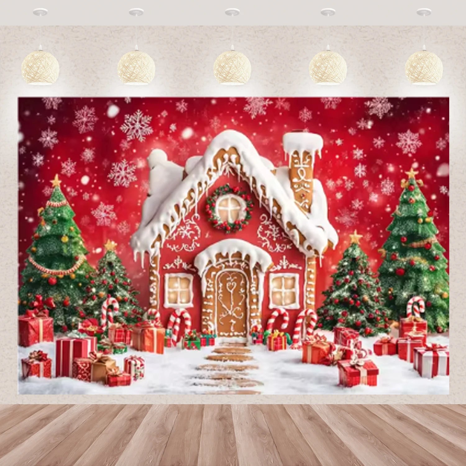 Décor Festif Hiver : Arbre & Fenêtre