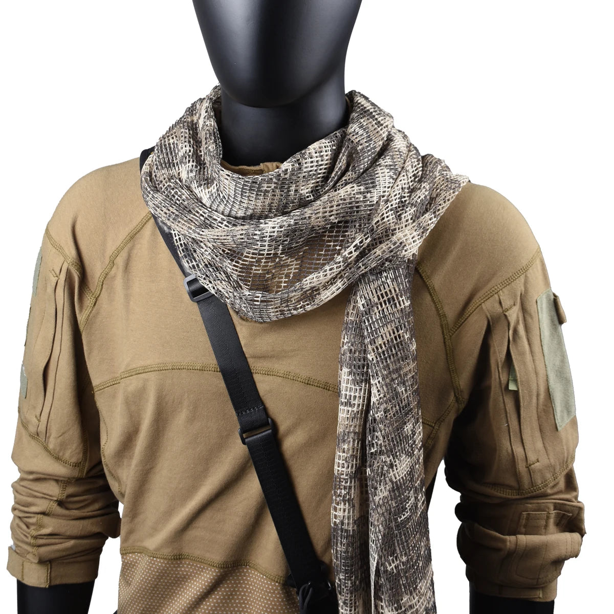 Écharpe Tactique Camouflage Maille Respirante Polyvalente