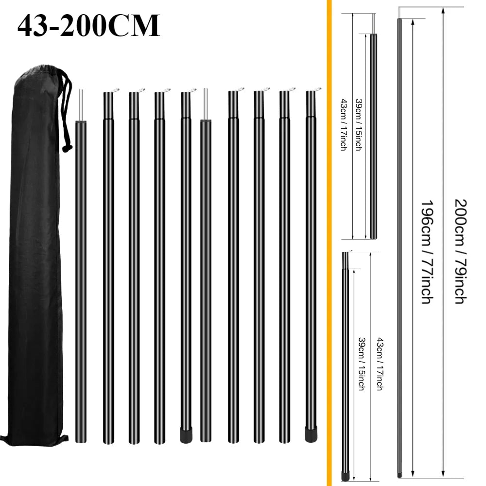 Duopoles Télescopiques Camping - Aluminium Réglable
