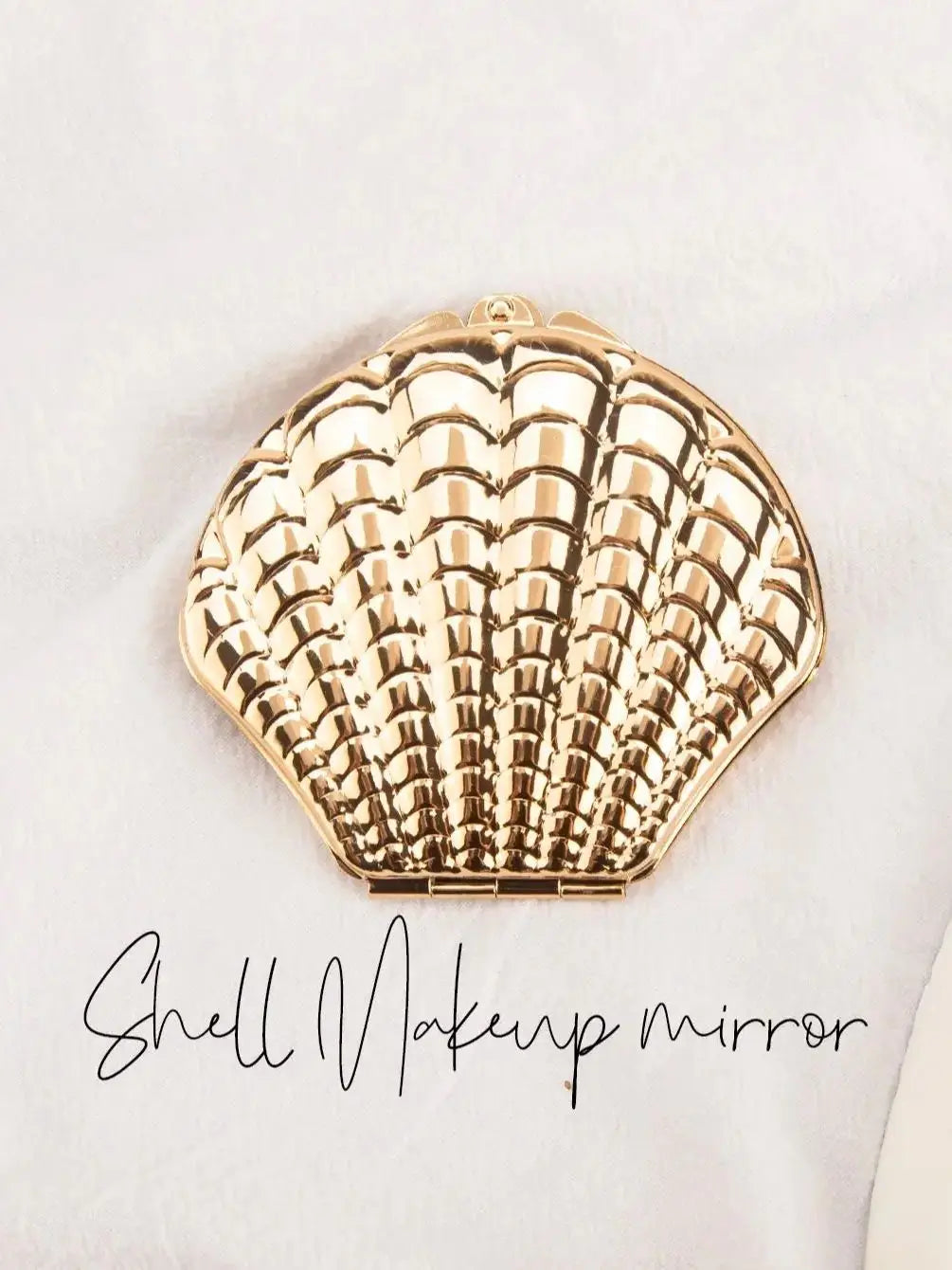 Miroir Élégant Double Face en Coque Dorée Portable