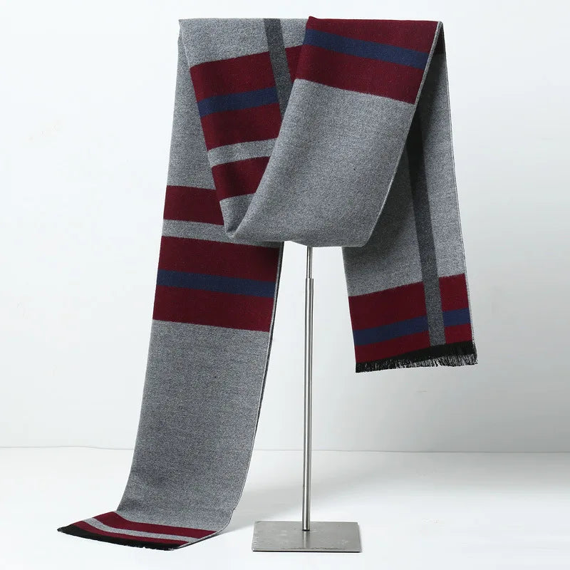 Plaid Pashmina Scarf: Men's Cozy Winter Wrap