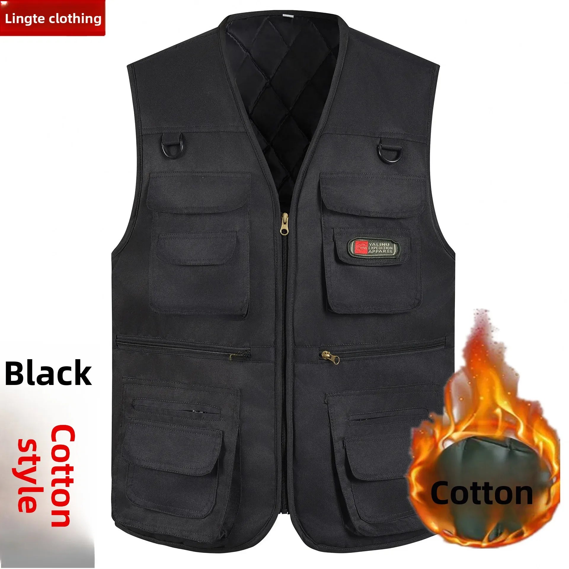 Gilet Pêche Confort Multi-Poches pour Hommes Âgés