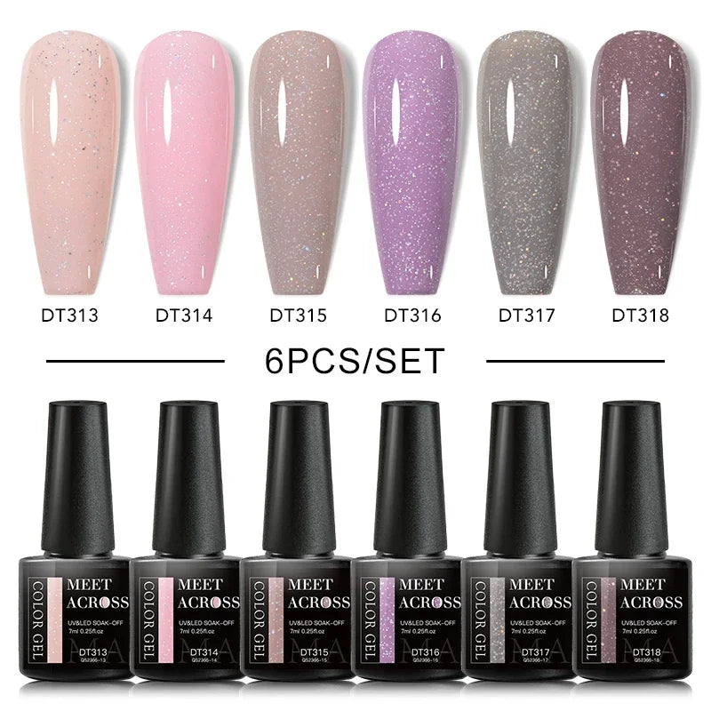 Kit Gel Vernis Macaron 6 Couleurs