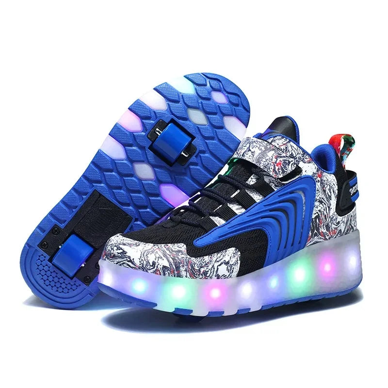 Rollers Adulte LED USB - Patins Lumineux Rechargeables