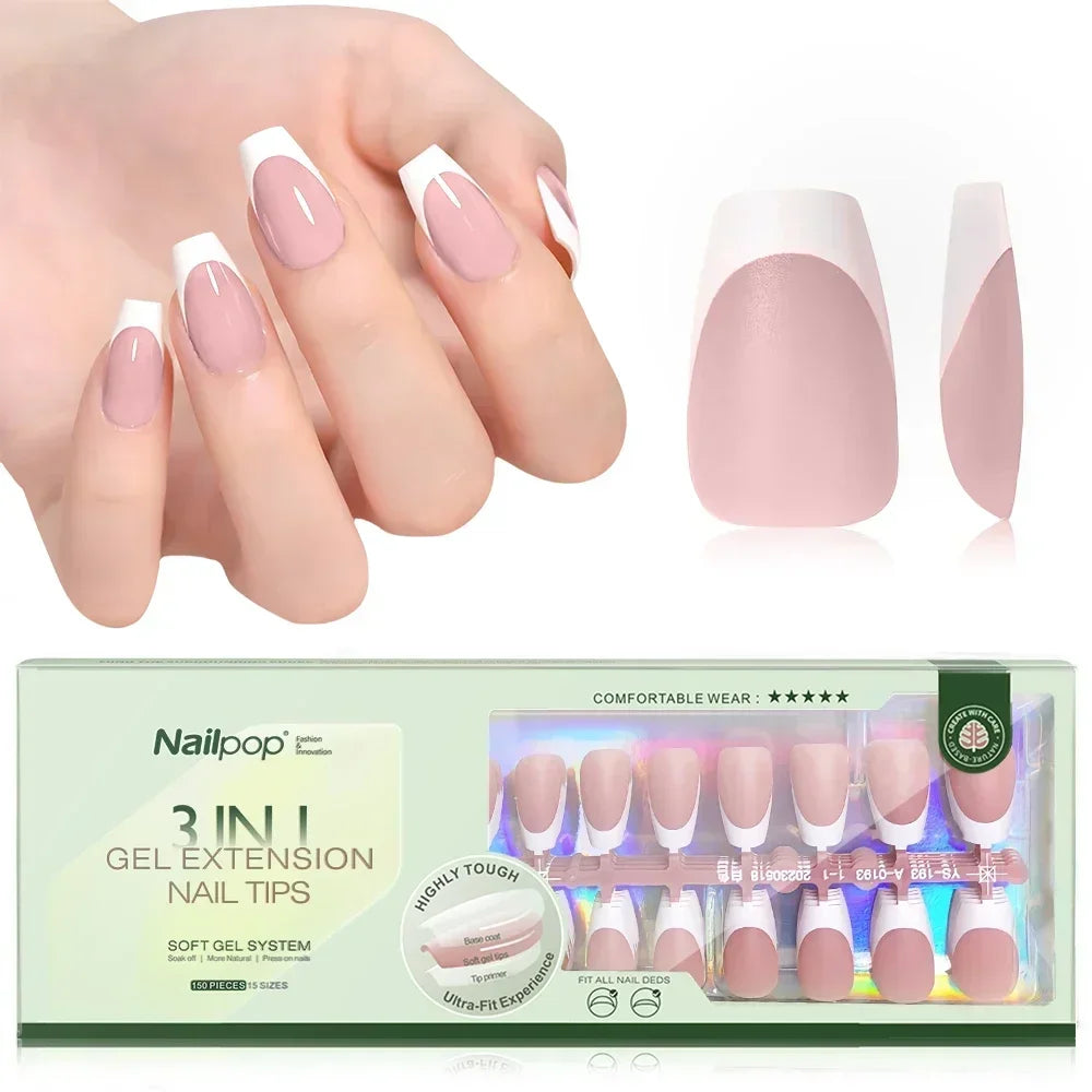 Nailpop 3 en 1 : Pointes Françaises Prêtes