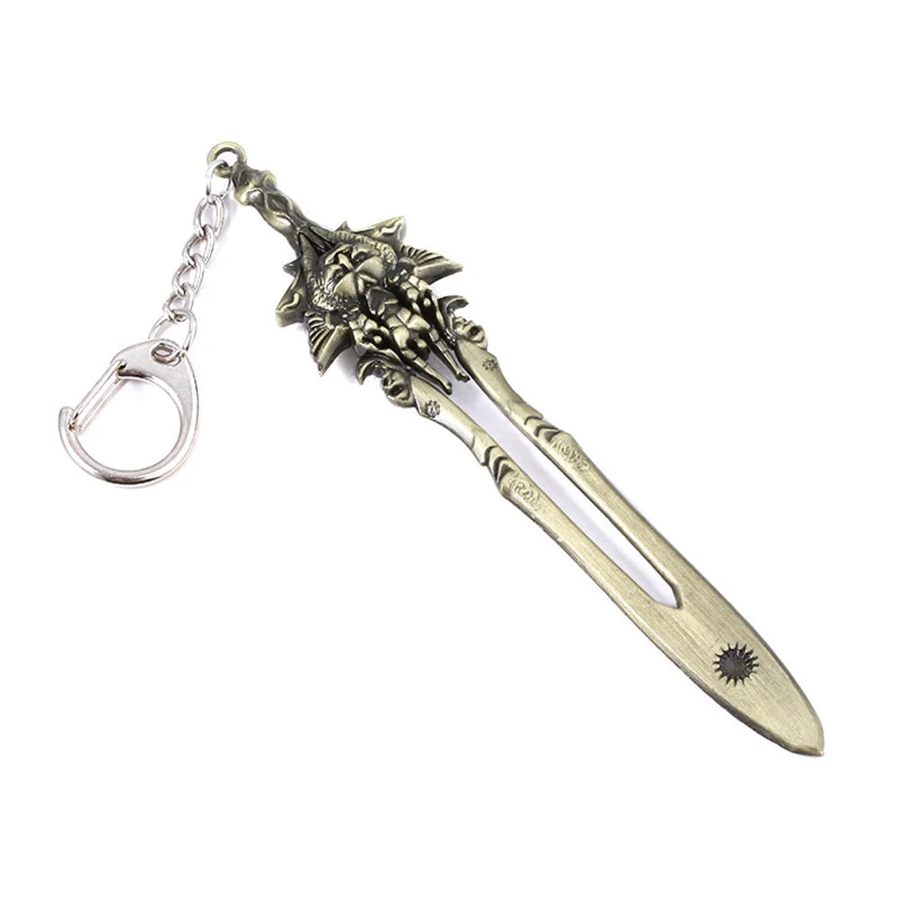 Porte-clés Kratos : Lame du Chaos en métal élégant