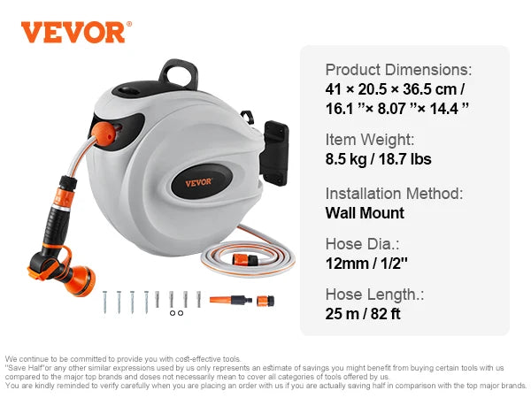 Enrouleur SucceBuy 82' avec pivot 180°