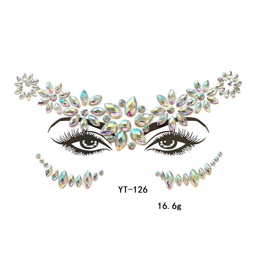 Tatouages 3D Glamour pour Visage - DJBS