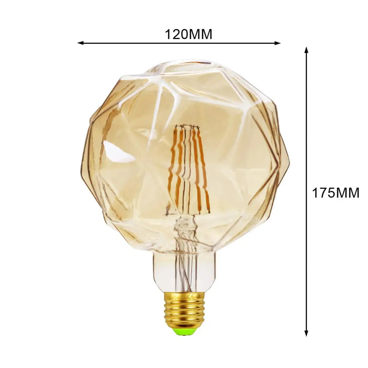 Edison Glow: Retro Spiral LED Bulb, Amber 220V E27