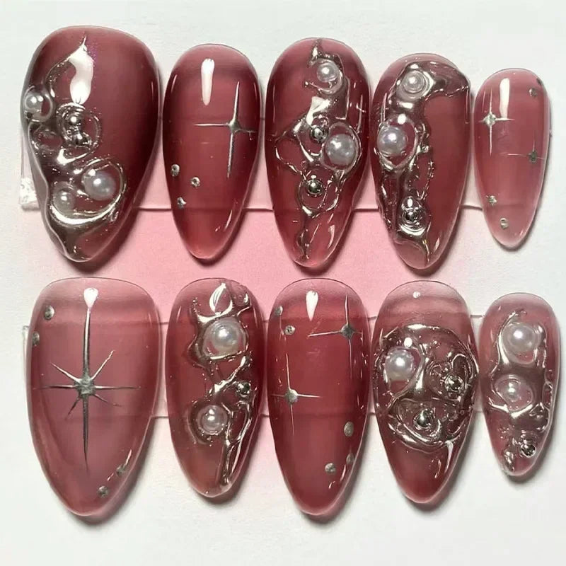 Ballet Rose : 24 Faux Ongles Élégants