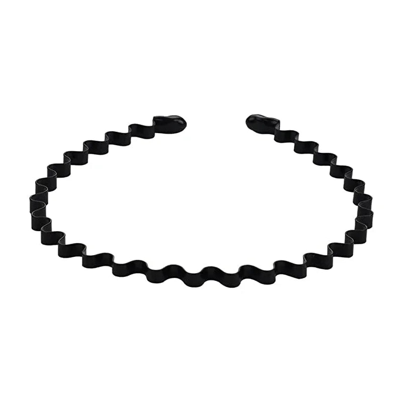 Wave Metal Headband - Unisex Sport Hair Accessory