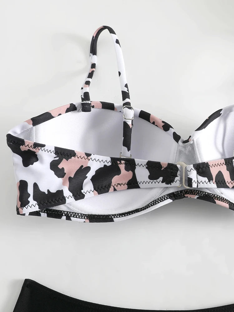 Floral Leopard Bikini Set - Summer Beach Vibes