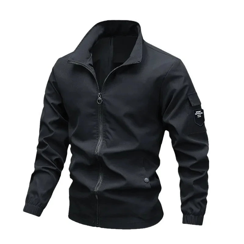 Veste Automne Unisexe Col Montant Baseball Chic