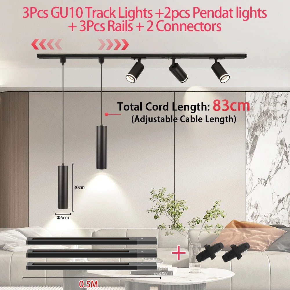 CHENBEN GU10 Flex LED Track Light - Modern & Adjustable