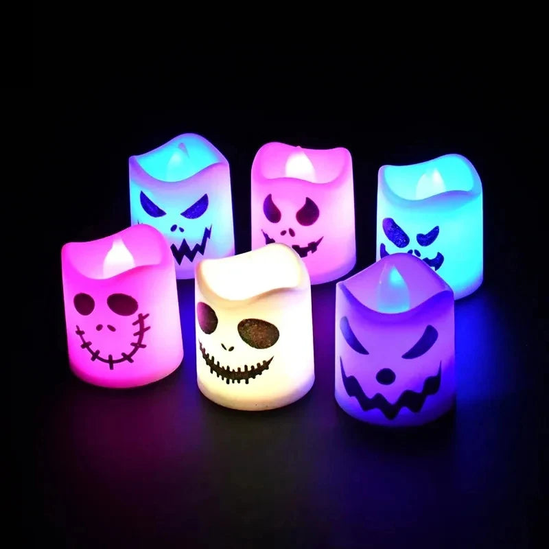 Ghostly Pumpkin LED Lights - 6-Piece Halloween Set