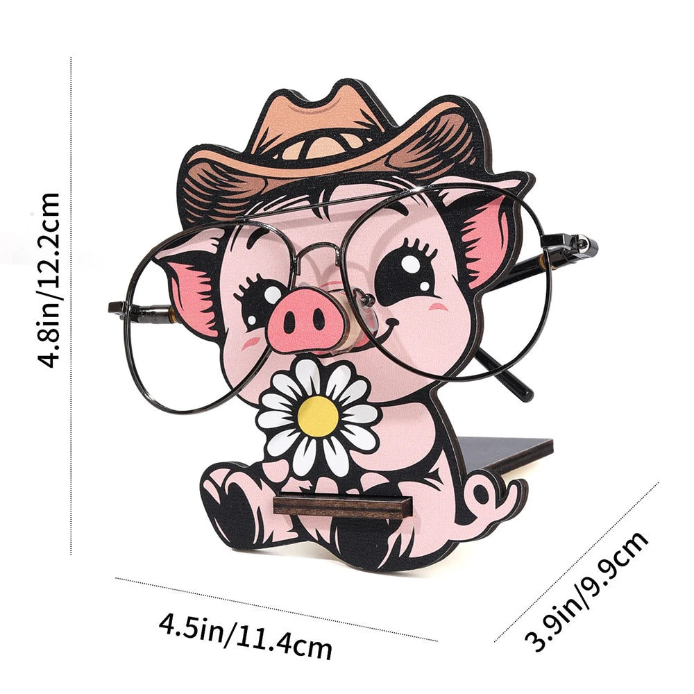 Giraffe Glasses Holder: Cute 3D Wooden Display Rack