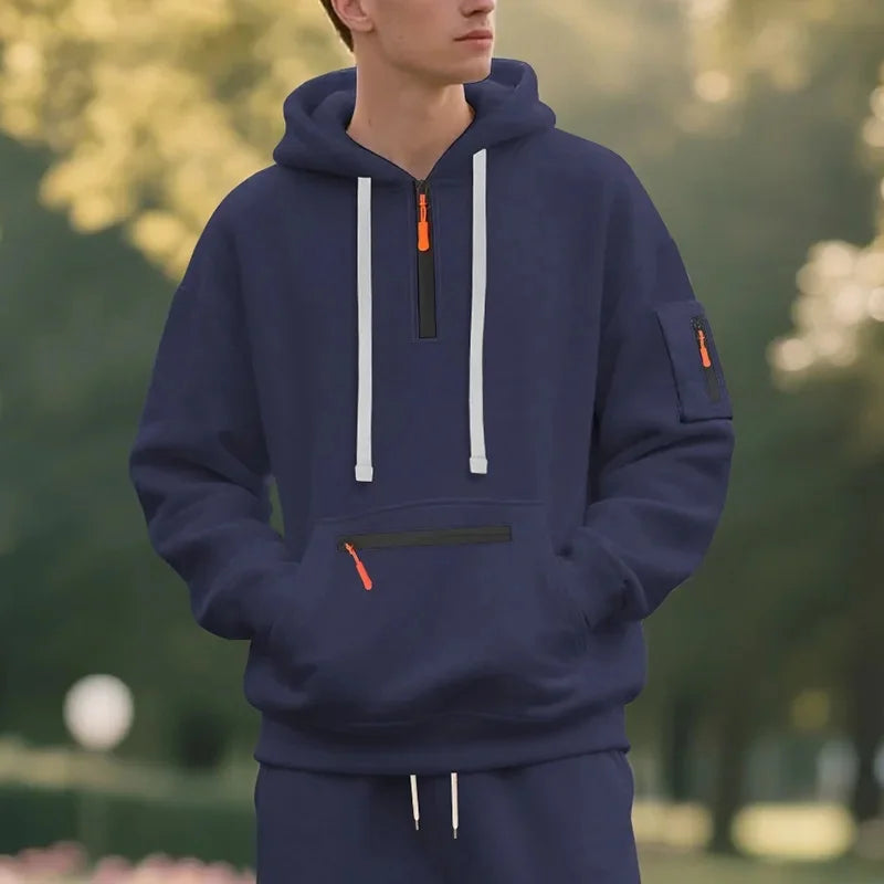 Pull Capuche Confort Épais Sportif