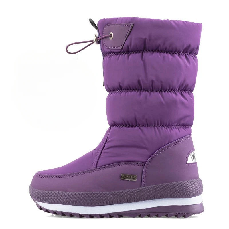 Blanc Neige: Bottes Hiver Femme Chaudes & Imperméables