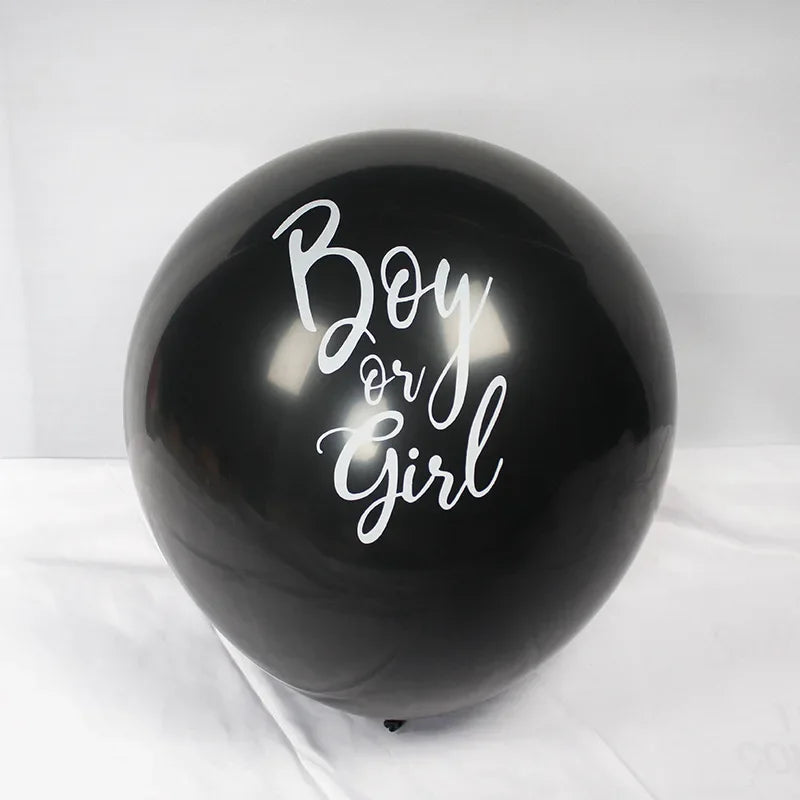 36-Inch Black Gender Reveal Balloon for Baby Showers