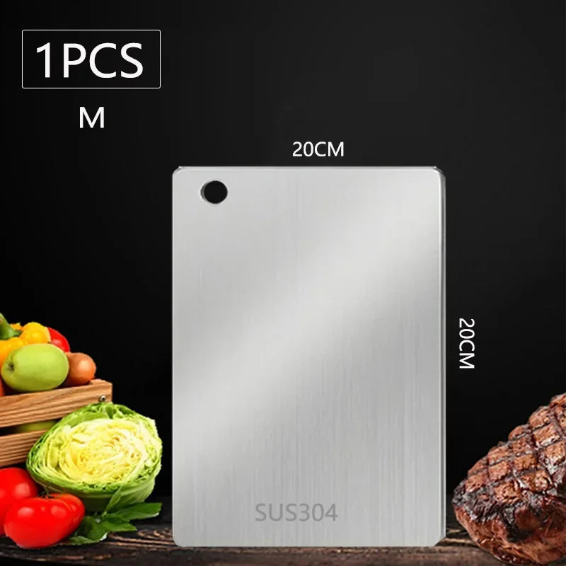 Stainless Steel Double-Sided Chopping Board Set