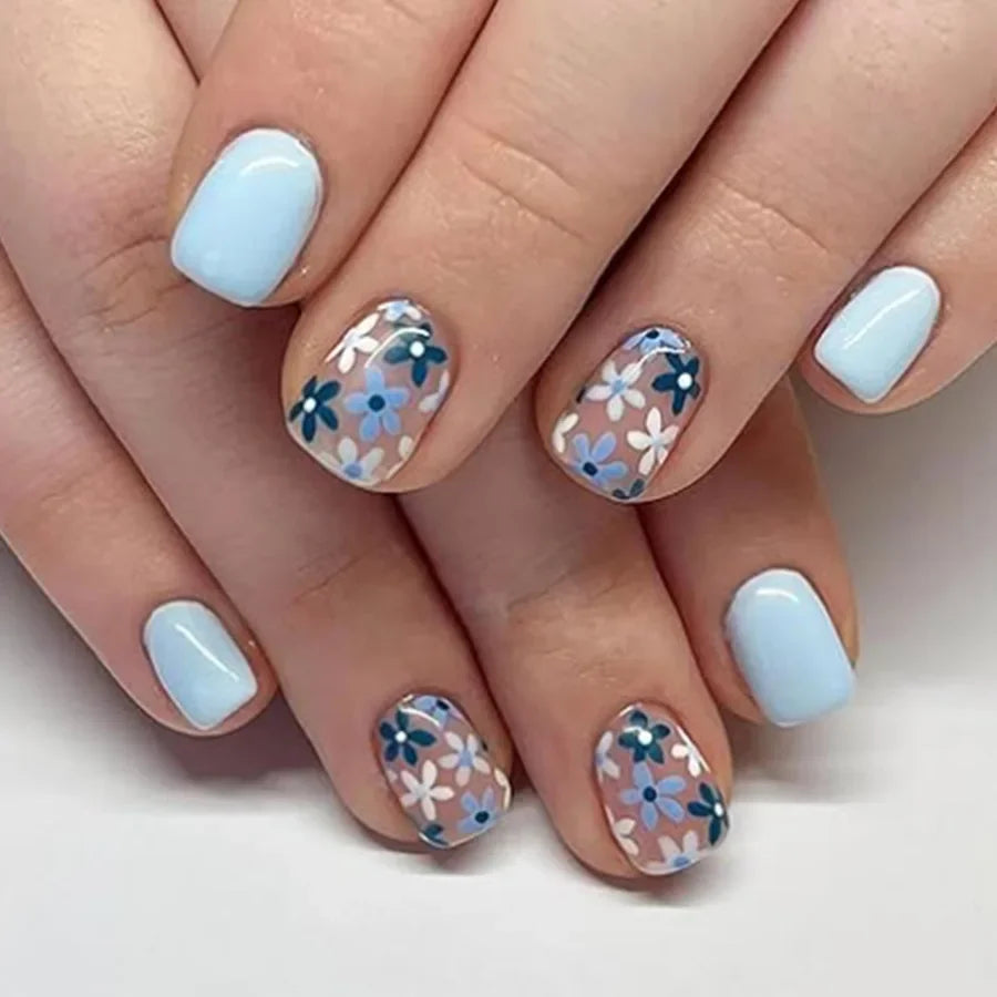 Fleurs Printanières - Faux Ongles Brillants