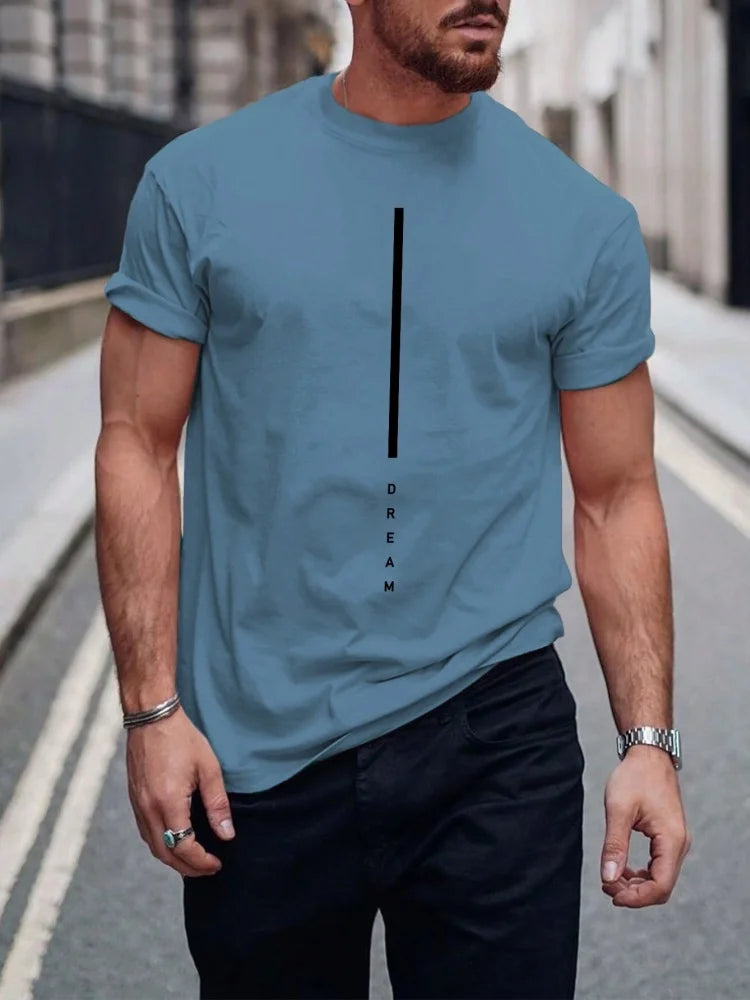 T-shirt Décontracté Été Homme à Motif Simple