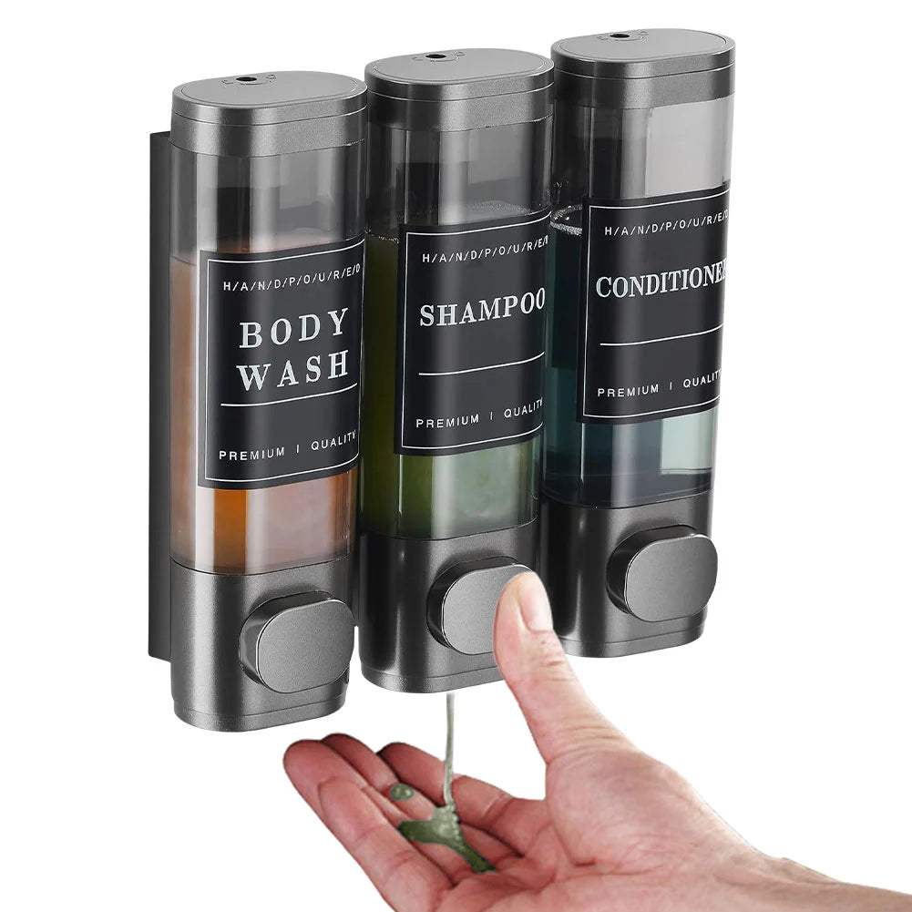 Tri-Distributeur Mural Polyvalent 350ml ABS Durable