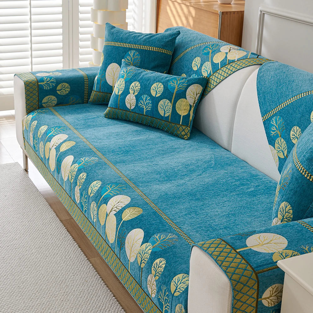 Housse Bohème Chenille Géométrique Amie des Chiens