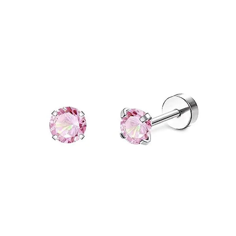 Boucles d'oreilles Lune Cœur en Acier Inoxydable