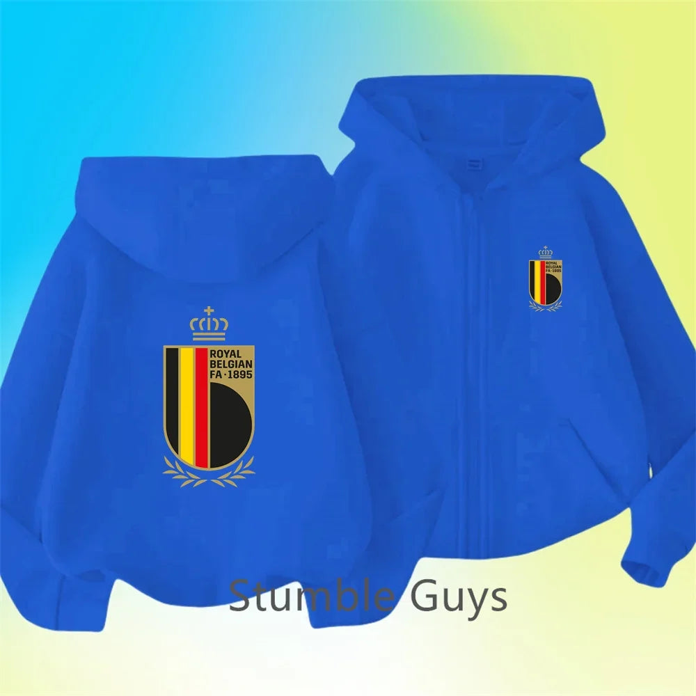 Hoodie Enfant Équipe Belgique - Style et Confort