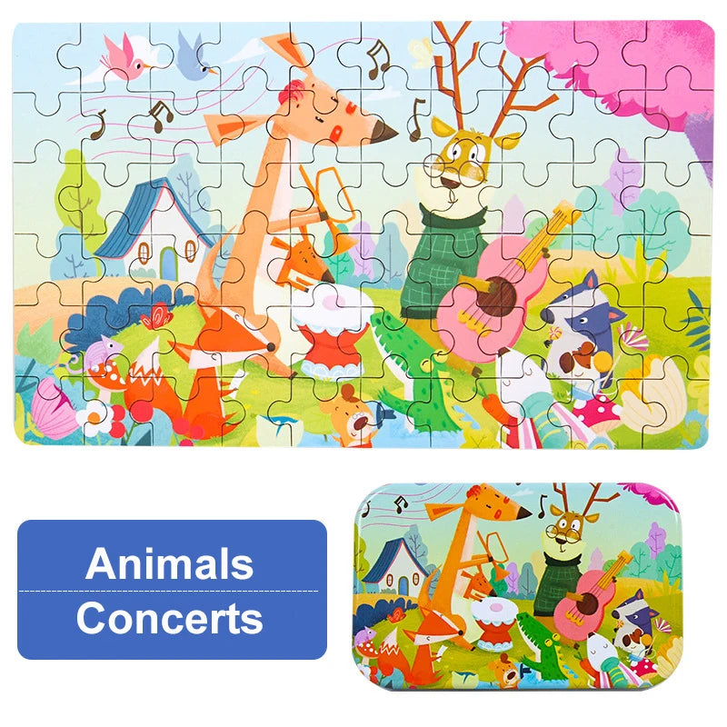 Puzzle Animal Cartoon 60 pièces