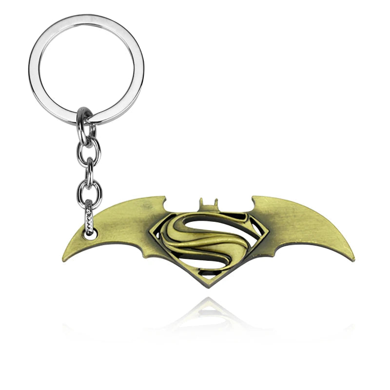 Superman Bat Keychain - Metal Pendant for Fans