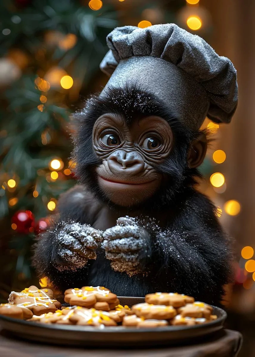 Tableau Minimaliste Renard Chien Lion pour Cuisine