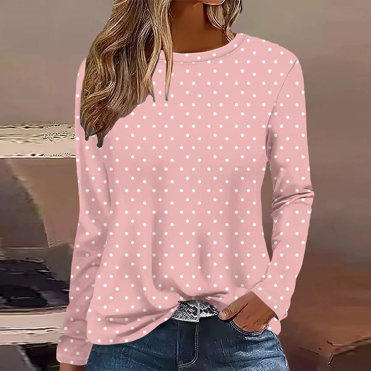 T-shirt long femme été , style géométrique chic