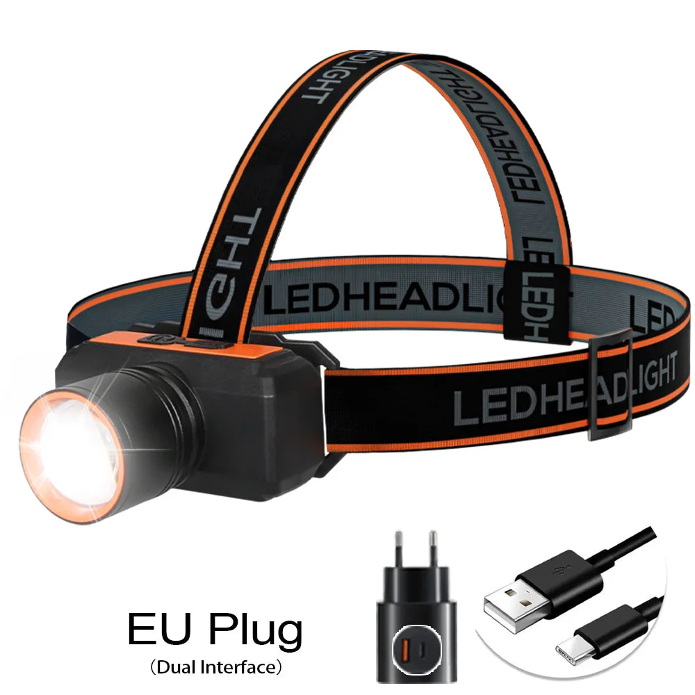 Lampe Frontale LED Aste 4 Modes Étanche