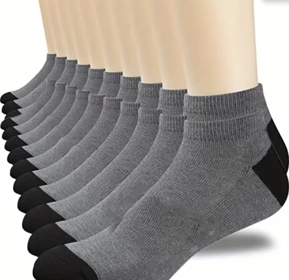 Bamboo Blend Sport Socks - Men's 10-Pack Comfort