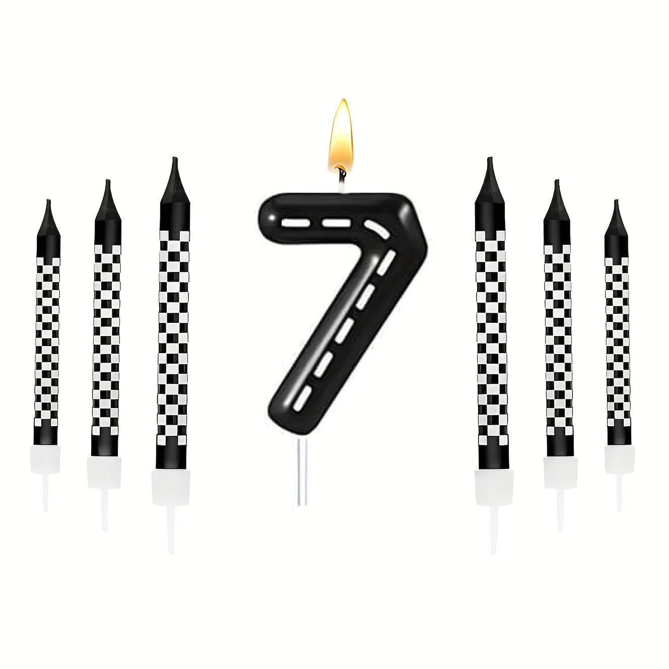 Racing Car Birthday Candle Set: Sparkling Cake Numbers