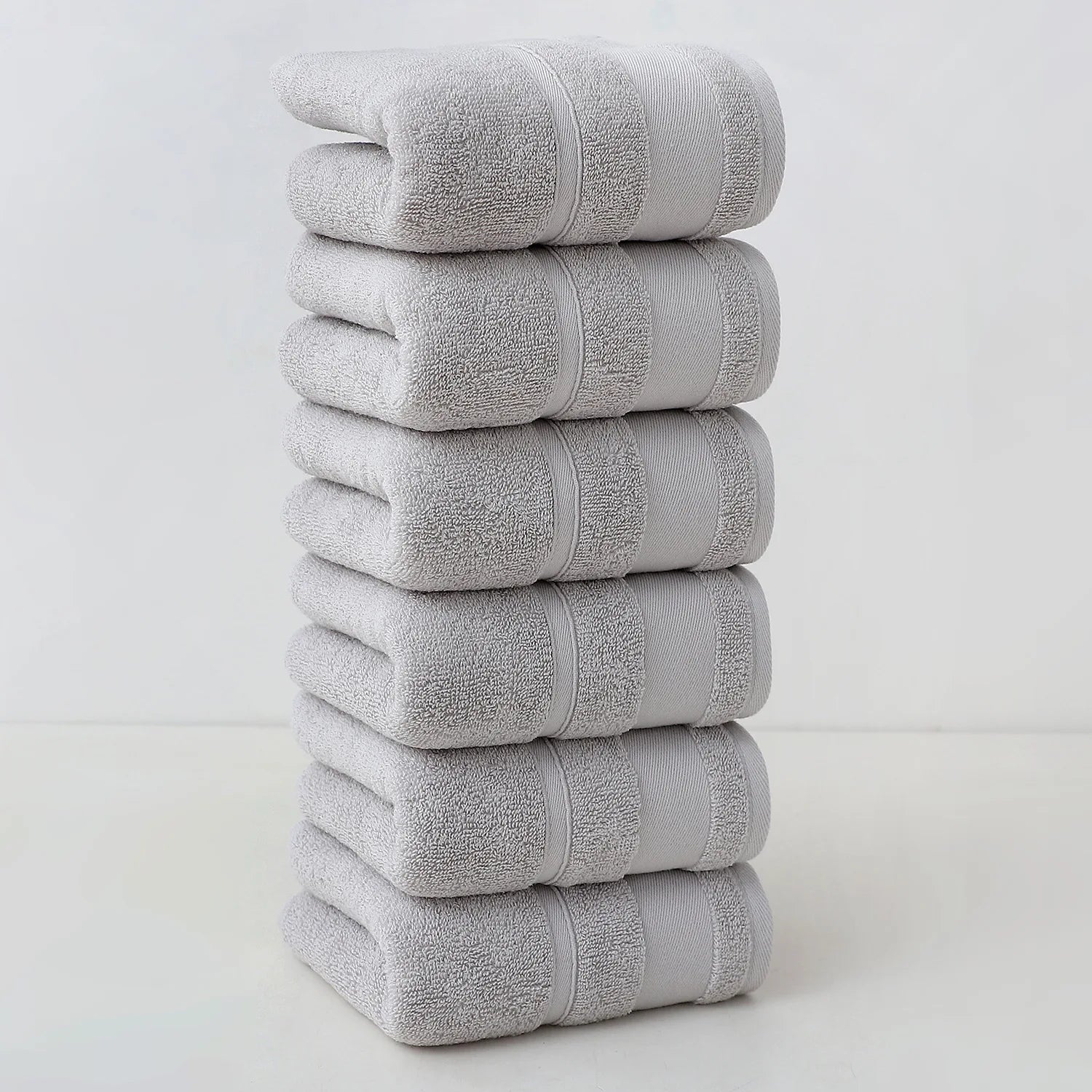 Serviettes Douces Coton Uni - 6 pièces